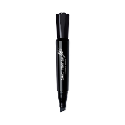Intensity Chisel Tip Permanent Marker, Broad Chisel Tip, Tuxedo Black, Dozen [SKU: BICGPMM11BK]