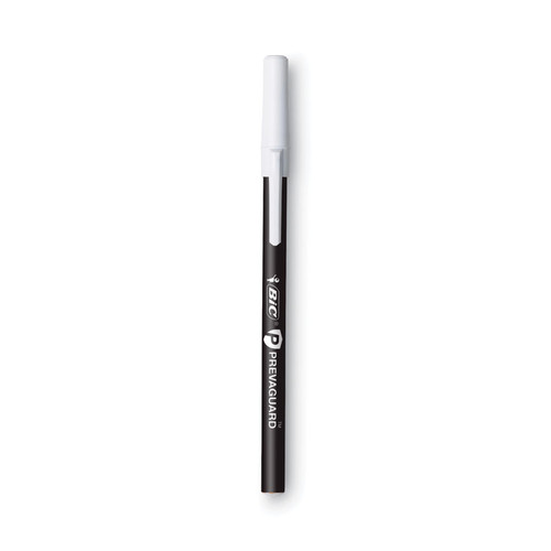 PrevaGuard Ballpoint Pen, Stick, Medium 1 mm, Black Ink/Black Barrel, Dozen [SKU: BICGSAM11BK]