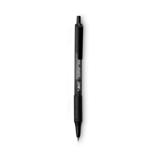Soft Feel Ballpoint Pen Value Pack, Retractable, Medium 1 mm, Black Ink, Black Barrel, 36/Pack [SKU: BICSCSM361BK]