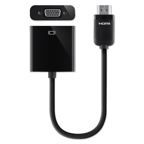 HDMI to VGA + 3.5mm Audio Adapter, 5", Black [SKU: BLKF2CD058]