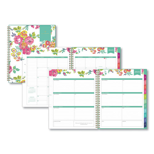 Day Designer Peyton Create-Your-Own Cover Weekly/Monthly Planner, Floral Artwork, 11 x 8.5, White, 12-Month (Jan-Dec): 2023 [SKU: BLS103618]