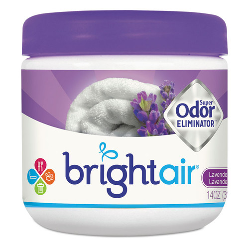 Super Odor Eliminator, Lavender and Fresh Linen, Purple, 14 oz Jar, 6/Carton [SKU: BRI900014CT]