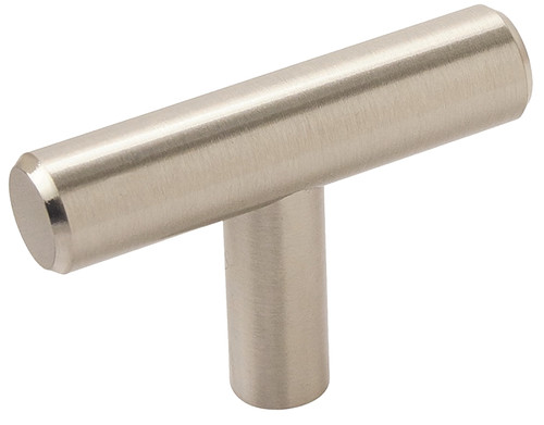 Amerock Bar Pulls Series BP19009CSG9 Cabinet Knob, 1-3/8 in Projection, Carbon Steel, Sterling Nickel [SKU: ORG8292690]