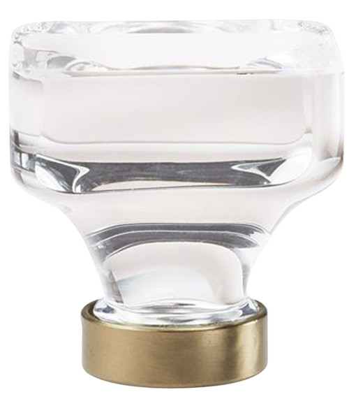 Amerock Glacio Series BP36653CBBZ Cabinet Knob, 1-5/16 in Projection, Glass/Zinc, Clear/Golden Champagne [SKU: ORG0473090]