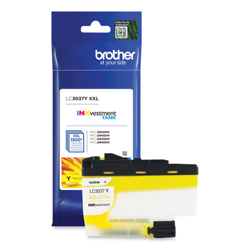 LC3037Y INKvestment Super High-Yield Ink, 1,500 Page-Yield, Yellow [SKU: BRTLC3037Y]