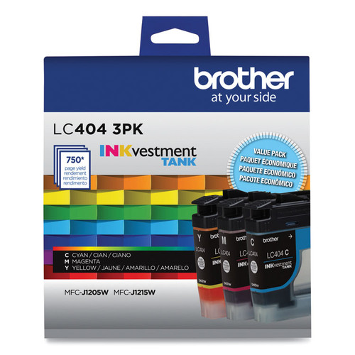 LC4043PK INKvestment Ink, 750 Page-Yield, Cyan/Magenta/Yellow, 3/Pack [SKU: BRTLC4043PKS]