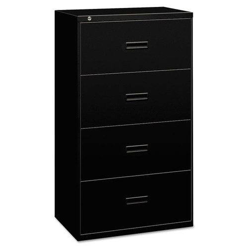 400 Series Lateral File, 4 Legal/Letter-Size File Drawers, Black, 30" x 18" x 52.5 [SKU: BSX434LP]