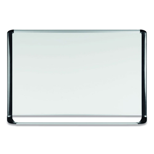 Lacquered steel magnetic dry erase board, 48 x 96, Silver/Black [SKU: BVCMVI210201]