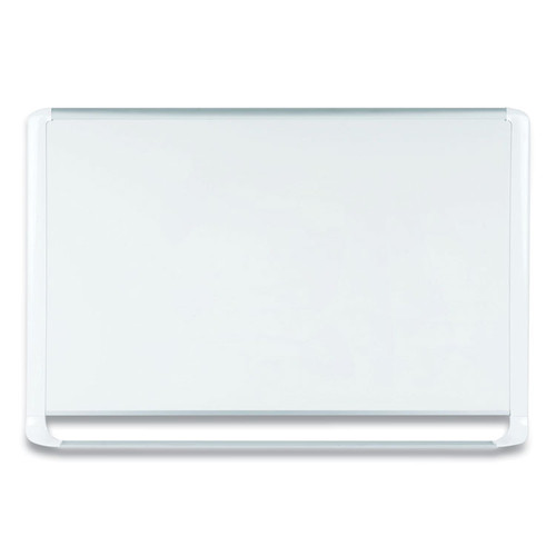 Lacquered steel magnetic dry erase board, 48 x 96, Silver/White [SKU: BVCMVI210205]