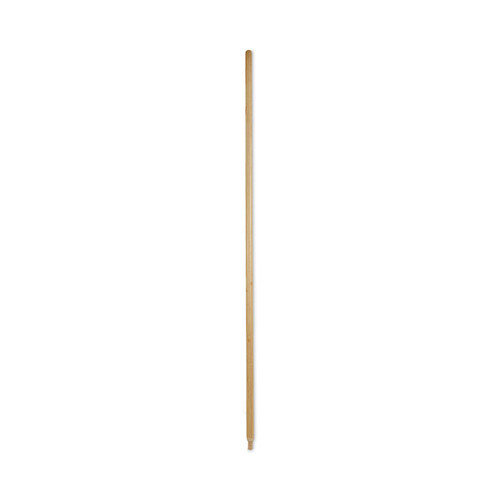 Heavy-Duty Threaded End Lacquered Hardwood Broom Handle, 1.13" dia x 60", Natural [SKU: BWK137]