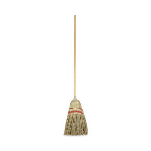 Parlor Broom, Yucca/Corn Fiber Bristles, 56" Overall Length, Natural, 12/Carton [SKU: BWK926YCT]