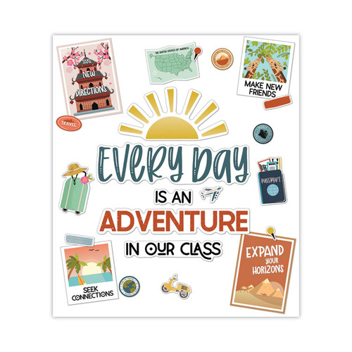 Motivational Bulletin Board Set, Everyday Is an Adventure, 42 Pieces [SKU: CDP110554]