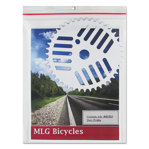 Industrial Zipper Seal Shop Ticket Holders, Vinyl, Clear, 55", 9 x 12, 15/Box [SKU: CLI82912]