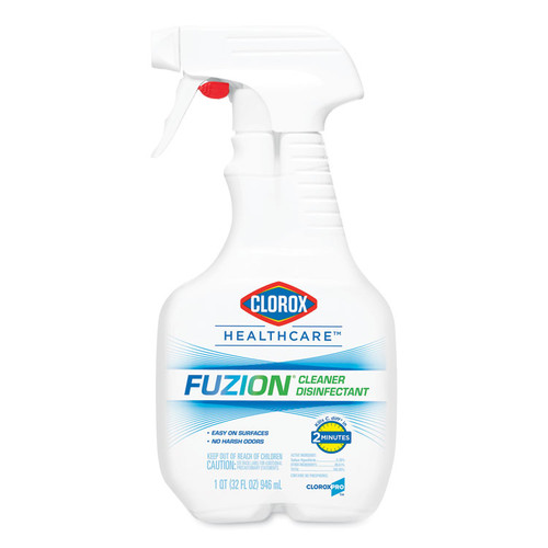 Fuzion Cleaner Disinfectant, Unscented, 32 oz Spray Bottle, 9/Carton [SKU: CLO31478]