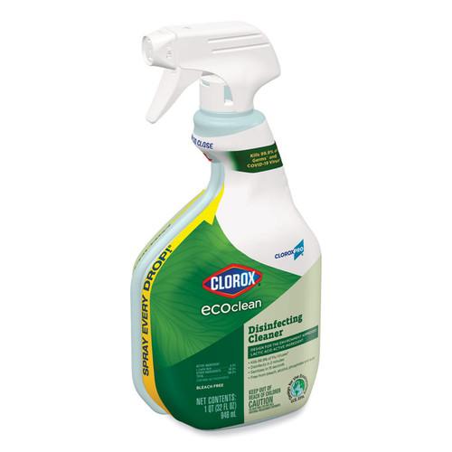 Clorox Pro EcoClean Disinfecting Cleaner, Unscented, 32 oz Spray Bottle, 9/Carton [SKU: CLO60213CT]