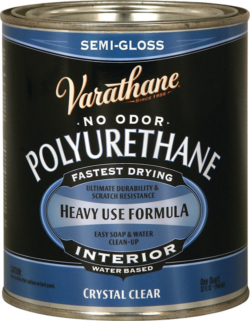 RUST-OLEUM 200141H Polyurethane, Semi-Gloss, Liquid, Crystal Clear, 1 qt, Can [SKU: ORG6538979]