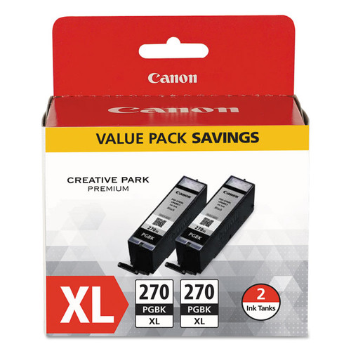 0319C005 (PGI-270XL) High-Yield Ink, Black, 2/Pack [SKU: CNM0319C005]