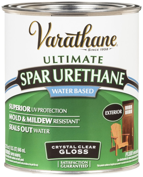 RUST-OLEUM 250041H Urethane Paint, Gloss, Liquid, Crystal Clear, 1 qt, Can [SKU: ORG6931851]