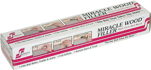 Staples Miracle Wood 942 Wood Filler, Putty, Strong Solvent, Natural, 1.75 oz Tube [SKU: ORG6043129]
