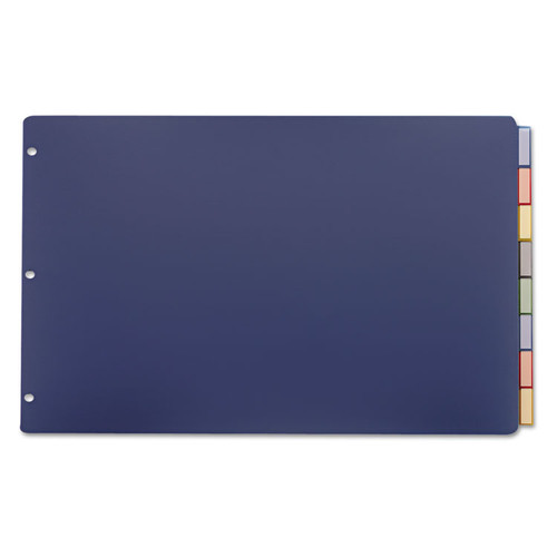 Poly Insertable Dividers, 8-Tab, 11 x 17, Assorted, 1 Set [SKU: CRD84803]