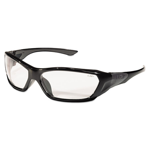 ForceFlex Safety Glasses, Black Frame, Clear Lens [SKU: CRWFF120]