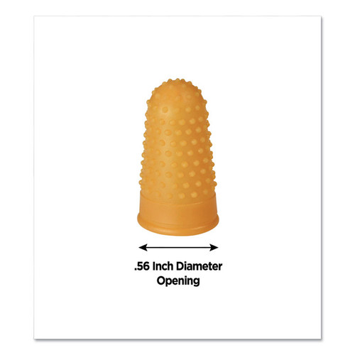 Fingertip Pads, Size 11, Small, Amber, 12/Pack [SKU: CSC098172]