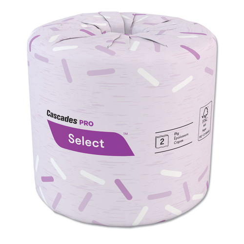 Select Standard Bath Tissue, 2-Ply, White, 4 x 3, 500 Sheets/Roll, 96 Rolls/Carton [SKU: CSDB166]