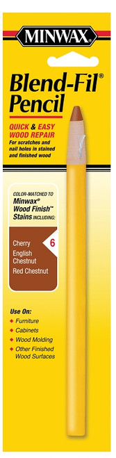 Minwax Blend-Fil 110066666 Wood Filler Pencil, Solid, Cherry/English Chestnut, #6 [SKU: ORG8270381]