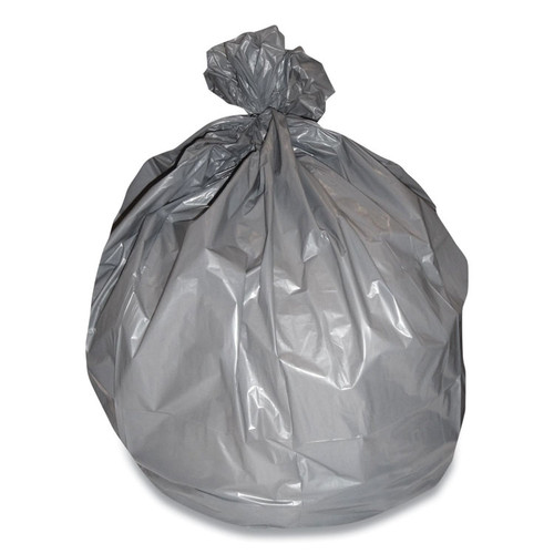 Linear Low-Density Can Liners, 56 gal, 0.95 mil, 43" x 47", Gray, 25 Bags/Roll, 4 Rolls/Carton [SKU: CWZ116697]