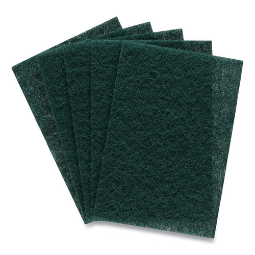 Heavy Duty Scouring Pads, Green, 12/Pack [SKU: CWZ24418470]