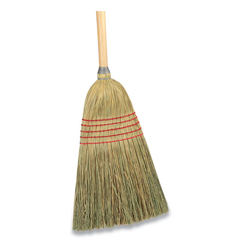 Corn Broom, Corn Fiber Bristles, 56" Overall Length, Natural [SKU: CWZ24420776]