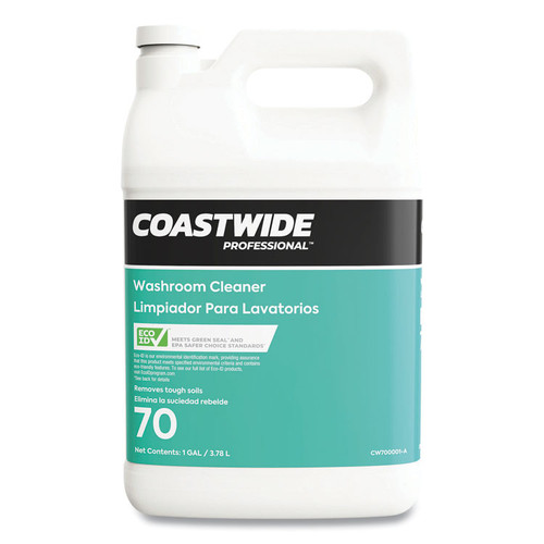 Washroom Cleaner 70 Eco-ID Concentrate, Fresh Citrus Scent, 3.78 L Bottle, 4/Carton [SKU: CWZ700001A]