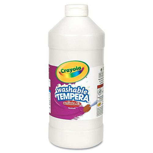 Artista II Washable Tempera Paint, White, 32 oz Bottle [SKU: CYO543132053]