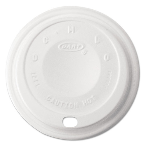 Cappuccino Dome Sipper Lids, Fits 12 oz, White, 1,000/Carton [SKU: DCC12EL]