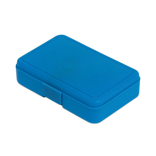 Antimicrobial Pencil Box, 7.97 x 5.43 x 2.02, Blue [SKU: DEF39504BLU]