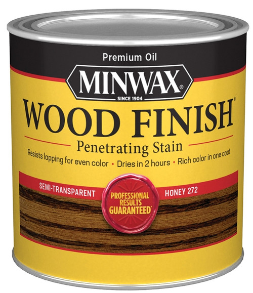 Minwax Wood Finish 227624444 Wood Stain, Honey, Liquid, 0.5 pt, Can [SKU: ORG7995798]