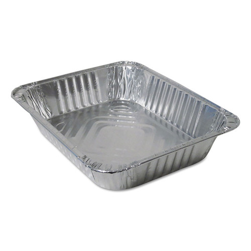 Aluminum Steam Table Pans, Half-Size120 oz., 2.56" Deep, 10.38 x 12.75, 100/Carton [SKU: DPK420045]