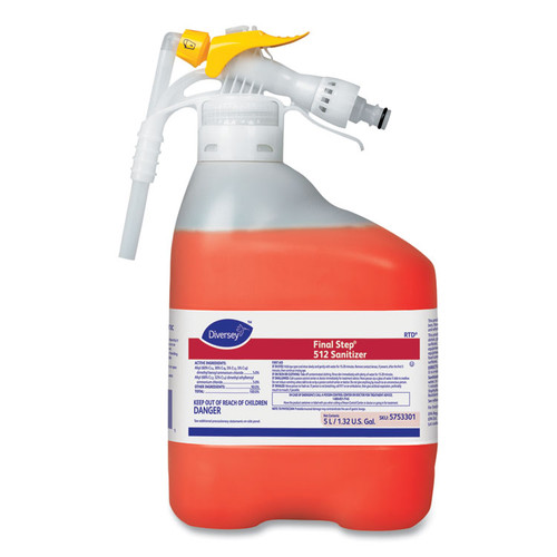 Final Step 512 Sanitizer, Red, 5 L RTD Refill, 1 Refill/Carton [SKU: DVO5753301]