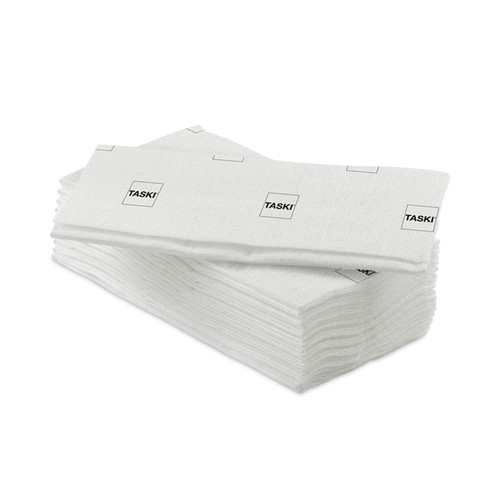 Taskisum Disposable Microfiber Mop, 17.7 x 4.9 White Microfiber Head, 25/Pack [SKU: DVOD7523512]