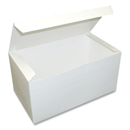 Tuck-Top One-Piece Paperboard Take-Out Box, 9 x 5 x 4.5, White, Paper, 250/Carton [SKU: DXE370PLN]