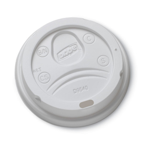 Sip-Through Dome Hot Drink Lids, Fits 10 oz Cups, White, 100/Pack [SKU: DXEDL9540]