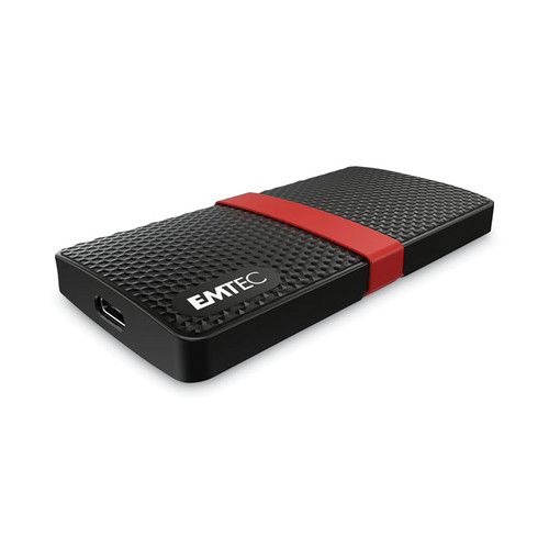 X200 Power Plus External Solid State Drive, 512 GB, USB 3.1, Black [SKU: EMCSSD512GX200]