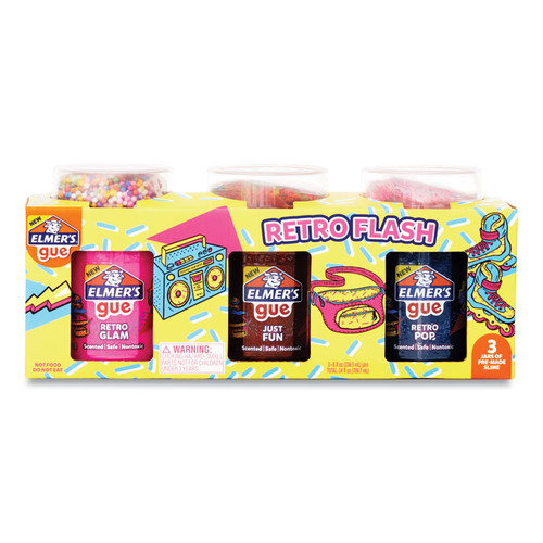 Gue Premade, Retro Flash Slime Kit, 24 oz, Assorted Colors [SKU: EPI2122911]