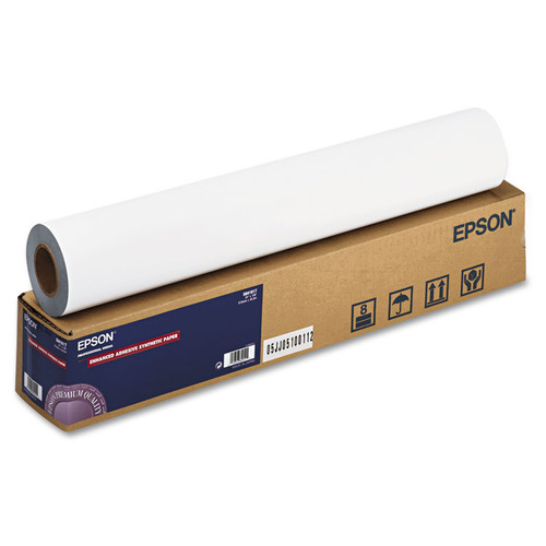 Enhanced Adhesive Synthetic Paper, 2" Core, 24" x 100 ft, Matte White [SKU: EPSS041617]