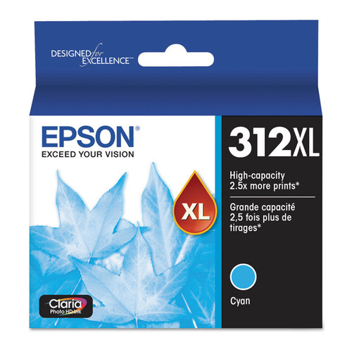 T312XL220-S (312XL) Claria High-Yield Ink, 830 Page-Yield, Cyan [SKU: EPST312XL220S]