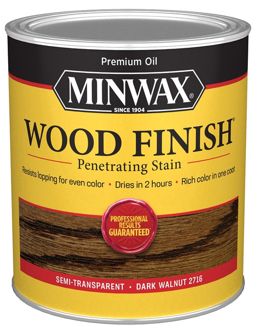 Minwax Wood Finish 70012444 Wood Stain, Dark Walnut, Liquid, 1 qt, Can [SKU: ORG8996043]