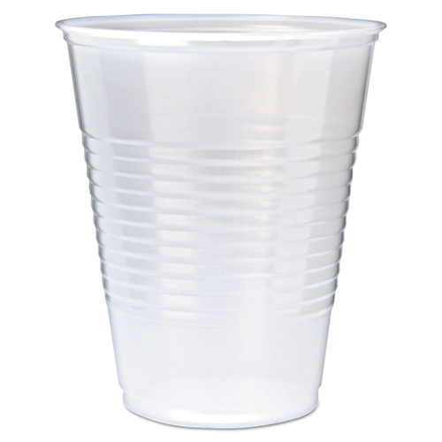 RK Ribbed Cold Drink Cups, 12 oz, Translucent, 50/Sleeve, 20 Sleeves/Carton [SKU: FABRK12]
