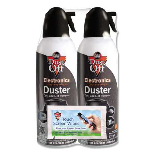 Disposable Compressed Air Duster, 10 oz Can, 2/Pack [SKU: FALDSXLPW]