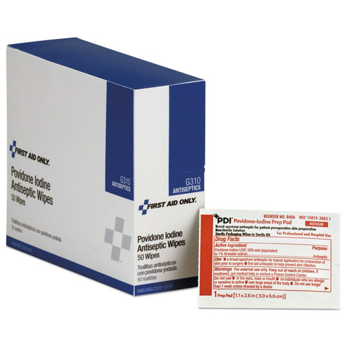 Refill for SmartCompliance General Business Cabinet, PVP Iodine, 50/Box [SKU: FAOG310]