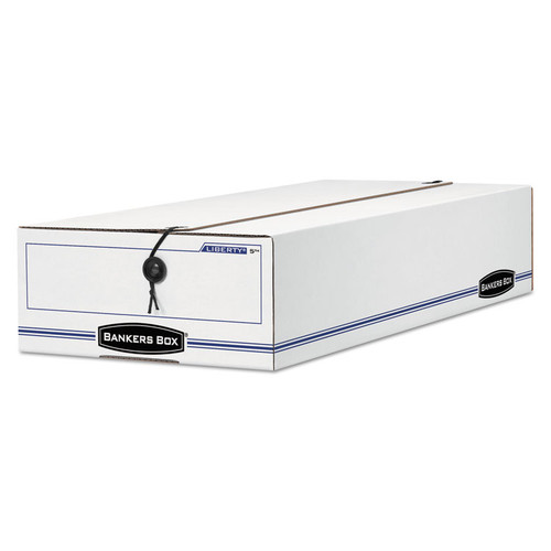 LIBERTY Check and Form Boxes, 9.25" x 15" x 4.25", White/Blue, 12/Carton [SKU: FEL00009]